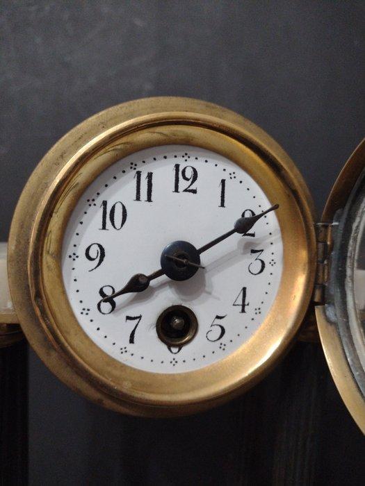 Horloge - Laiton, Marbre - 1900-1910, Antiquités & Art, Antiquités | Horloges