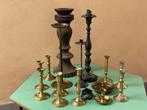 Kaarsenhouder (15) - Hout, IJzer, Messing - Lot van 15, Antiek en Kunst