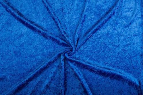 Velours cobalt stof - 10m rol - Polyester - ACTIE!, Hobby en Vrije tijd, Stoffen en Lappen, 120 cm of meer, 200 cm of meer, Blauw