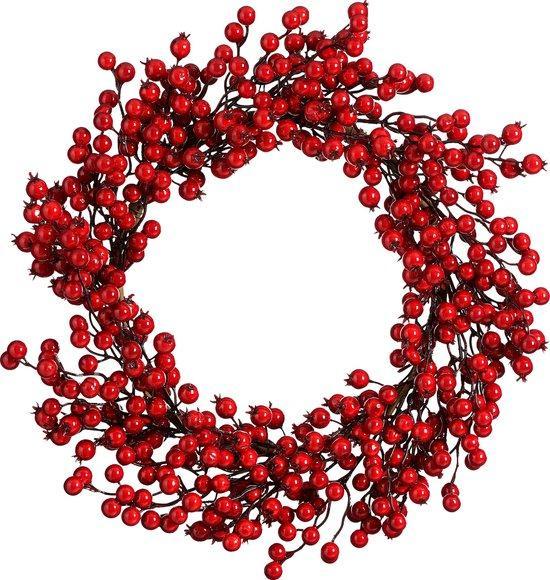 2dekans | House of Seasons Kerstkrans Bessen - Ø50 cm - Foam, Diversen, Kerst, Ophalen of Verzenden