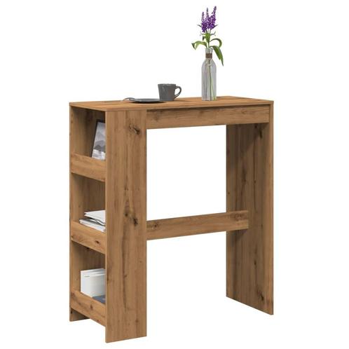 vidaXL Bartafel met rekken 90x40x103,5 cm hout artisanaal, Huis en Inrichting, Tafels | Eettafels, Nieuw, Verzenden