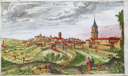 Europa - Noord-Italië / Umbria / Perugia; Matthaus Merian -, Boeken, Atlassen en Landkaarten