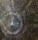 Schotel - Ritueel bord van Bidri in zinklegering, koper en