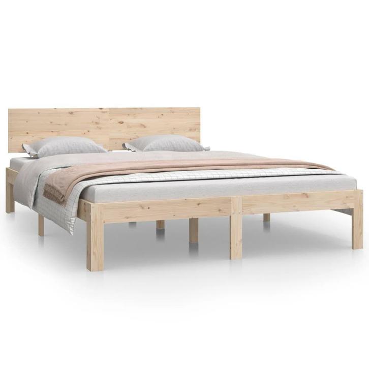 Grenen Bedframe 140x200 | OP = OP | Slimme Koop!, Huis en Inrichting, Slaapkamer | Bedden, 140 cm, Overige maten, Nieuw, Hout