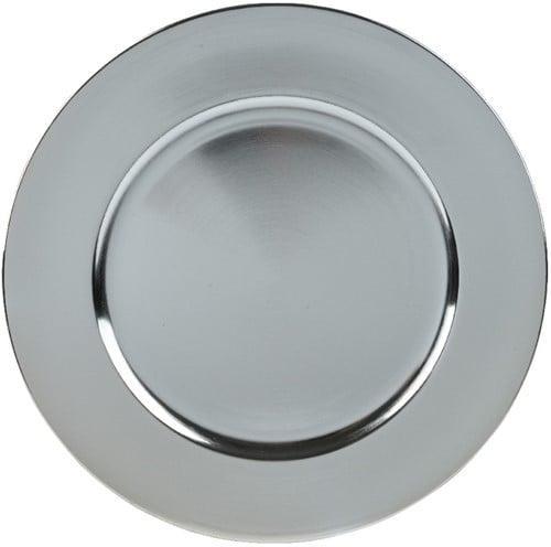 Onderbord Groot Rond Zilver 40 cm, Huis en Inrichting, Woonaccessoires | Kunstplanten en Kunstbloemen, Nieuw