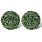 vidaXL Kunstplanten buxusbol 2 st 27 cm, Maison & Meubles, Accessoires pour la Maison | Plantes & Fleurs artificielles, Verzenden