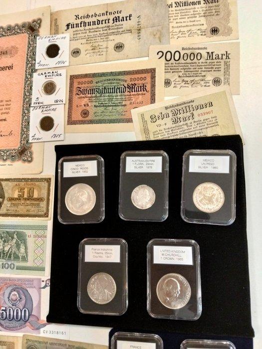 Wereld. Collection of coins and banknotes 340 - 1960s, Postzegels en Munten, Munten | Europa | Niet-Euromunten