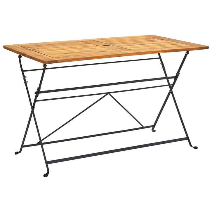 Acaciahout tuintafel 120cm | Retour Deal | Parasolgat!, Tuin en Terras, Tuintafels, Rechthoekig, Nieuw, Hout, Verzenden