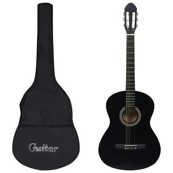 vidaXL 12-delige Gitaarset klassiek beginner 4/4 39 zwart, Verzenden