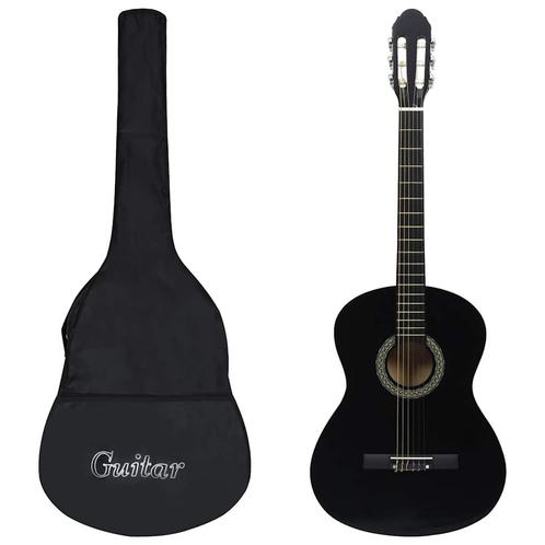 vidaXL 12-delige Gitaarset klassiek beginner 4/4 39 zwart, Muziek en Instrumenten, Snaarinstrumenten | Gitaren | Akoestisch, Nieuw