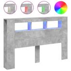 Hoofdeinde LED | 160cm | Betongrijs | OP = OP | Slaapkamer, Huis en Inrichting, Verzenden, Nieuw, 190 cm of minder, Grijs