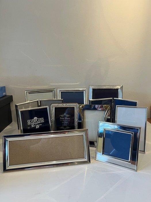 Fotolijst (13)- fotokaders -lijsten - Verzilverd -, Antiquités & Art, Curiosités & Brocante