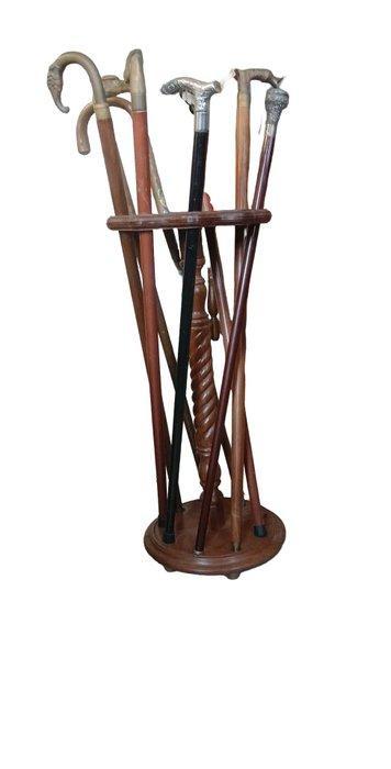Canne de marche (9) - Bois, Laiton, Argent, Antiquités & Art, Curiosités & Brocante