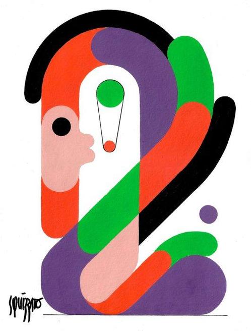 Antony Squizzato - Cyclus, Antiek en Kunst, Kunst | Schilderijen | Modern