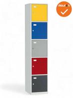 Mauforce Kledingkast - 5-deurs - 195x40x45cm - Gekleurd, Werkplek, Ophalen of Verzenden, Nieuw zonder verpakking, Kast