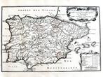Spanje, Kaart - Iberisch schiereiland, Spanje, Portugal;