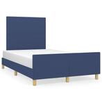 vidaXL Cadre de lit avec tête de lit bleu 120x190 cm, Maison & Meubles, Chambre à coucher | Lits, Neuf, Verzenden