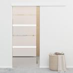 vidaXL Schuifdeur met zachte stops 76x205 cm ESG-glas en, Doe-het-zelf en Bouw, Deuren en Vliegenramen, Verzenden, Nieuw