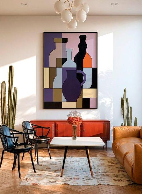 Alejandro Gonzalez - Bodegones Geométricos 33 - XL - (NO, Antiek en Kunst, Kunst | Schilderijen | Modern