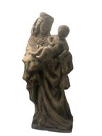 Statuette, Maria met kindje Jezus - 47 cm - Pierre de fonte