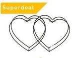 Metalen frame dubbelhart heart passion l30,5xb18xh3,5 cm 2, Nieuw