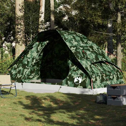 vidaXL Koepeltent 6-persoons waterdicht camouflage, Caravans en Kamperen, Tenten, Nieuw, Verzenden