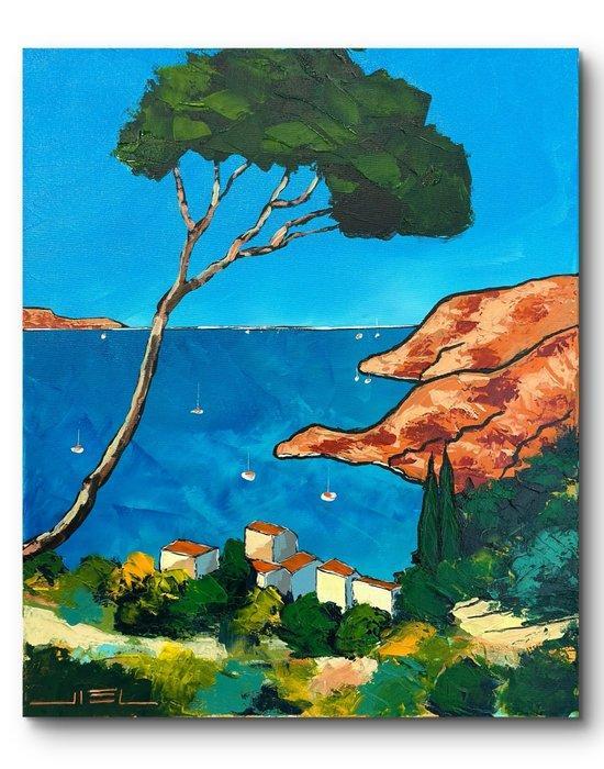 Jiel - Les roches roches de la grande Bleue., Antiek en Kunst, Kunst | Schilderijen | Modern