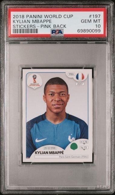 Panini 2018 Panini World Cup #197 Kylian Mbappé PSA 10 GEM, Verzamelen, Stickers