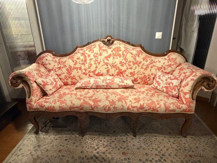 Sofa - Hout, Antiek en Kunst, Antiek | Meubels | Stoelen en Sofa's