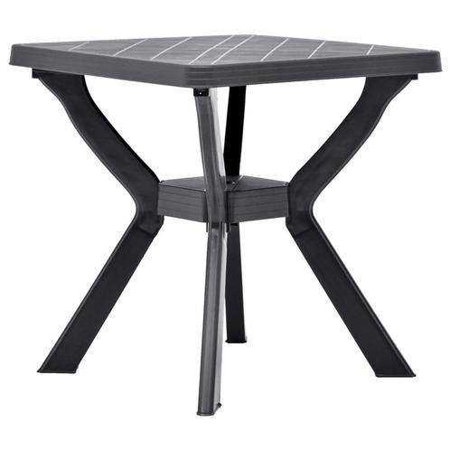 vidaXL Table de bistro Anthracite 70x70x72 cm Plastique, Jardin & Terrasse, Ensembles de jardin, Neuf, Envoi