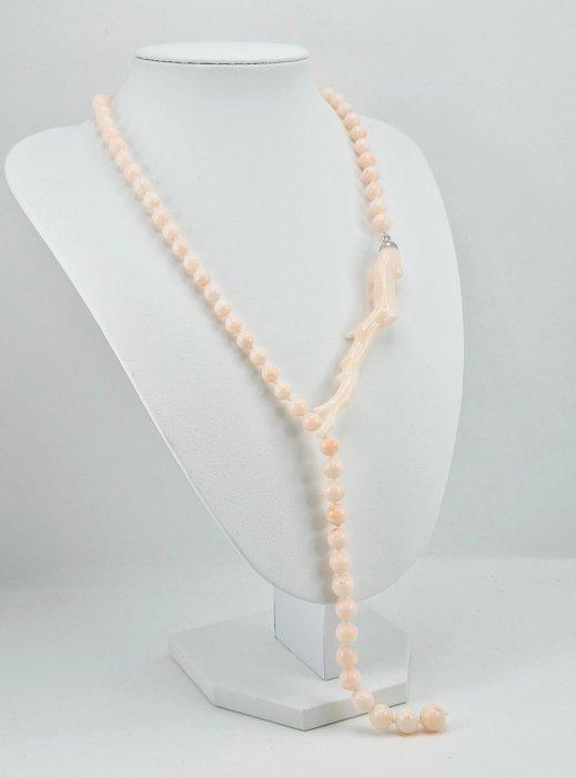 Koraal - Zilver - Halsketting - CORALLO ROSATO, Antiquités & Art, Curiosités & Brocante