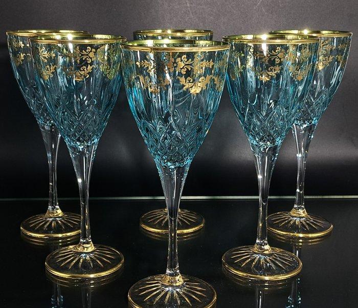 Artemisia - Wijnglas - Kristal, oro 24kt - Set van zes, Antiek en Kunst, Antiek | Meubels | Tafels