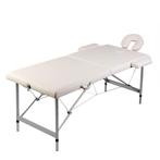 vidaXL Massagetafel met 2 zones inklapbaar aluminium frame, Verzenden