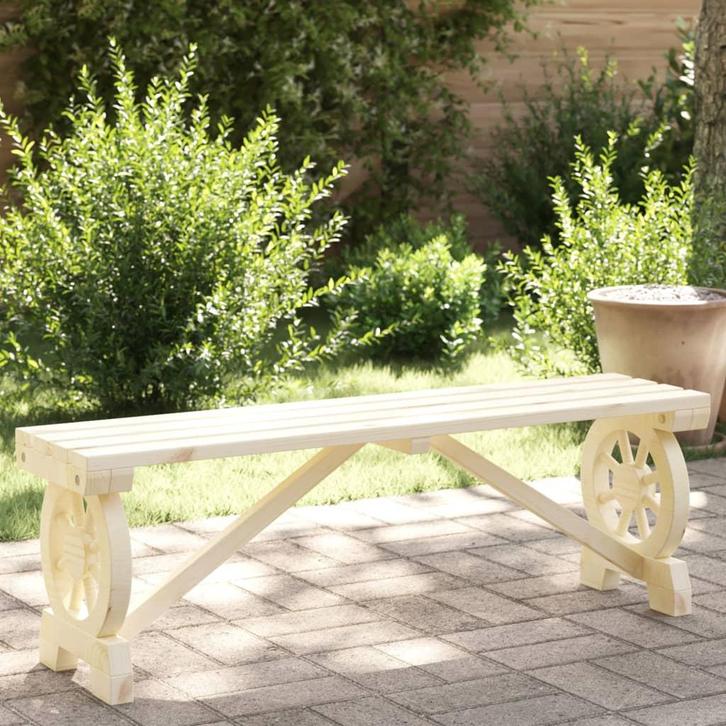 vidaXL Tuinbank 115 cm massief vurenhout, Tuin en Terras, Tuinstoelen, Nieuw, Verzenden