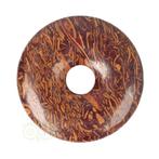 Coquina Jaspis edelstenen donut hanger Nr 9 - Ø4 cm, Handtassen en Accessoires, Edelstenen, Nieuw, Verzenden