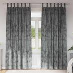 vidaXL Gordijn met gordijnen 2 pcs Grijs 225 x 140 cm, Huis en Inrichting, Stoffering | Gordijnen en Lamellen, Verzenden, Nieuw
