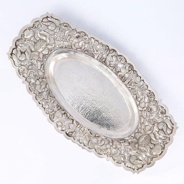 Presenteerschaal Djokja - Schaal - .800 zilver, Antiek en Kunst, Antiek | Zilver en Goud