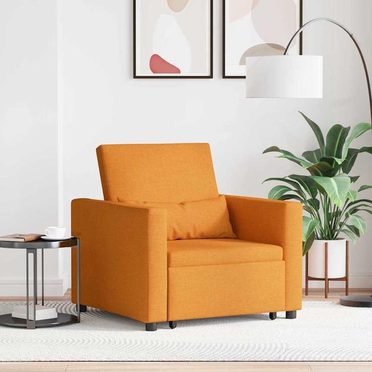 vidaXL Enkel Slaapbank met wielen Donkergeel 90 x 165 x 87, Huis en Inrichting, Fauteuils, Nieuw, Verzenden