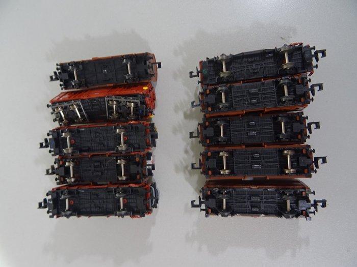Diverse N - Treinset (10) - 7-delige autotransportwagen en 3, Hobby en Vrije tijd, Modeltreinen | N-Spoor