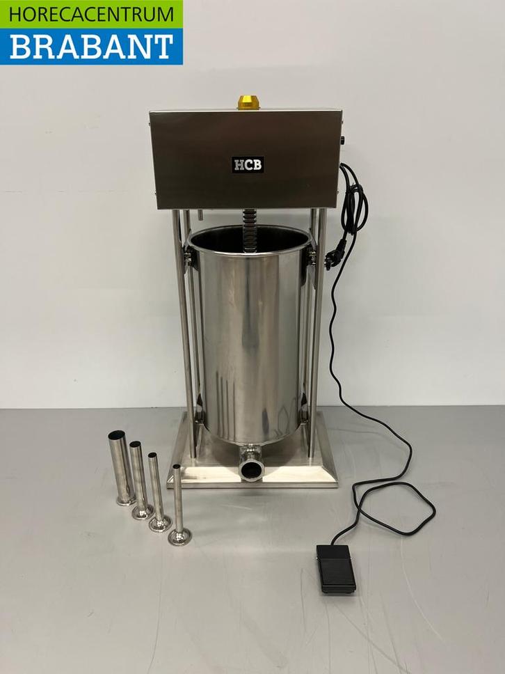 RVS HCB Elektrische vulbus stopbus worstvuller 25 liter 230V, Zakelijke goederen, Horeca | Keukenapparatuur, Ophalen of Verzenden