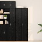 vidaXL Hoge Kast Zwart Eiken 70x42.5x185 cm Gefabriceerd, Huis en Inrichting, Kasten | Dressoirs, Verzenden, Nieuw