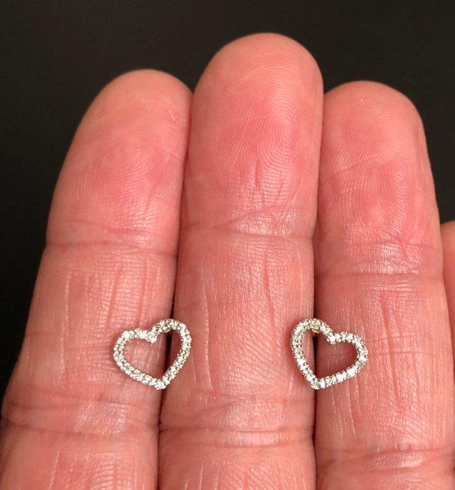 Zonder Minimumprijs - Oorbellen - 18 karaat Witgoud -, Handtassen en Accessoires, Oorbellen