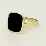 Bague - 14 carats Or jaune - Onyx