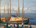 Anders (XX) - Port, Antiek en Kunst, Kunst | Schilderijen | Klassiek
