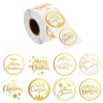 500 Kerst Stickers Op Rol - 2.5cm - Kerststickers -, Verzenden
