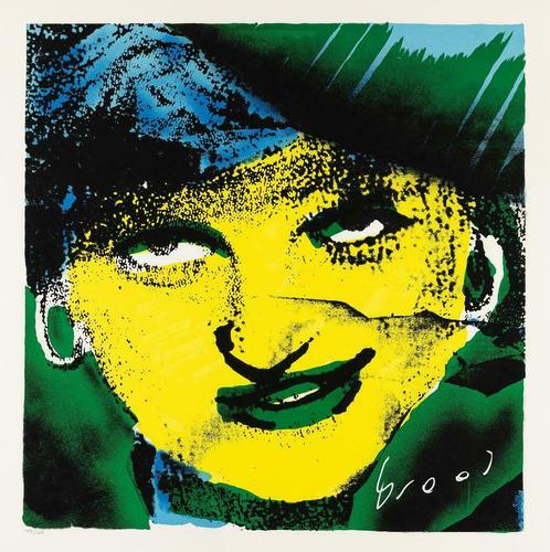 Herman Brood Zeefdruk: Lady Di, Antiquités & Art, Art | Lithographies & Sérigraphies, Enlèvement ou Envoi