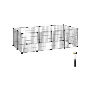 SONGMICS Dierenkooi Zwart 143cm | OP = OP | DIY Konijnenhok beschikbaar voor biedingen