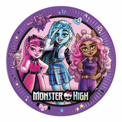 Monster High Borden 23cm 8st, Hobby en Vrije tijd, Feestartikelen, Nieuw, Verzenden