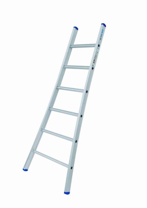 Solide 1-delige ladder 6 sporten met gebogen voet, Doe-het-zelf en Bouw, Ladders en Trappen, Ladder, Nieuw, Minder dan 2 meter