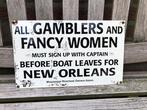 Ande Rooney. All Gamblers and Fancy Women. NEW ORLEANS. -, Antiek en Kunst, Antiek | Wandborden en Tegels